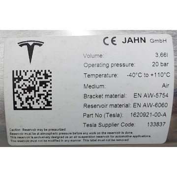 Балон пневмопідвіски 1620921-00-А для електромобіля Tesla Model X Plaid на сайті dk-parts.com.ua Балон пневмопідвіски 1620921-00-А